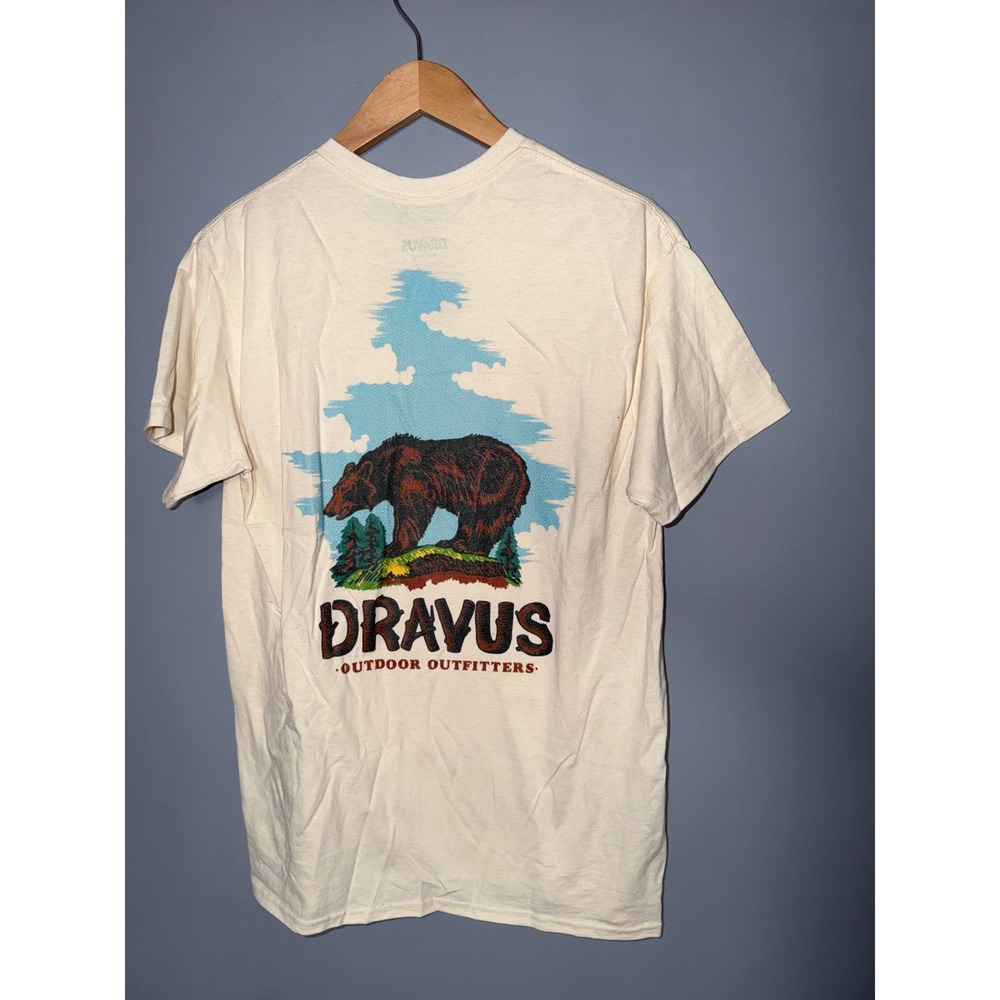 Dravus Bearly Vintage SST Sand Graphic T-Shirt Mens Medium Bear‎ Outdoor Natural
